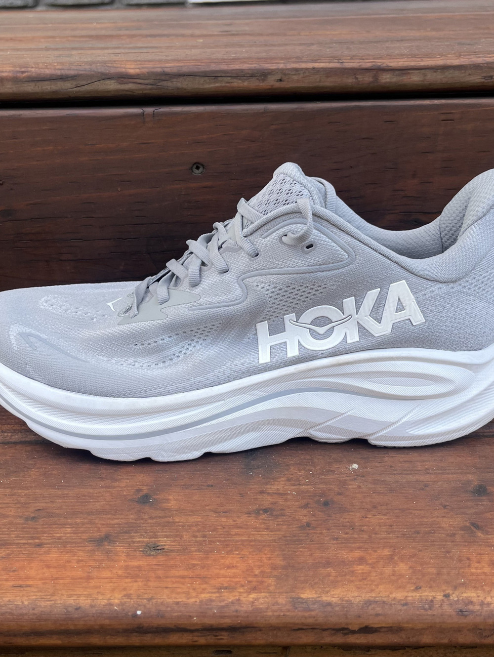 Hoka One One Clifton 10 Sneakers Mens Size 13D Running Shoes Gray Breathable Gym